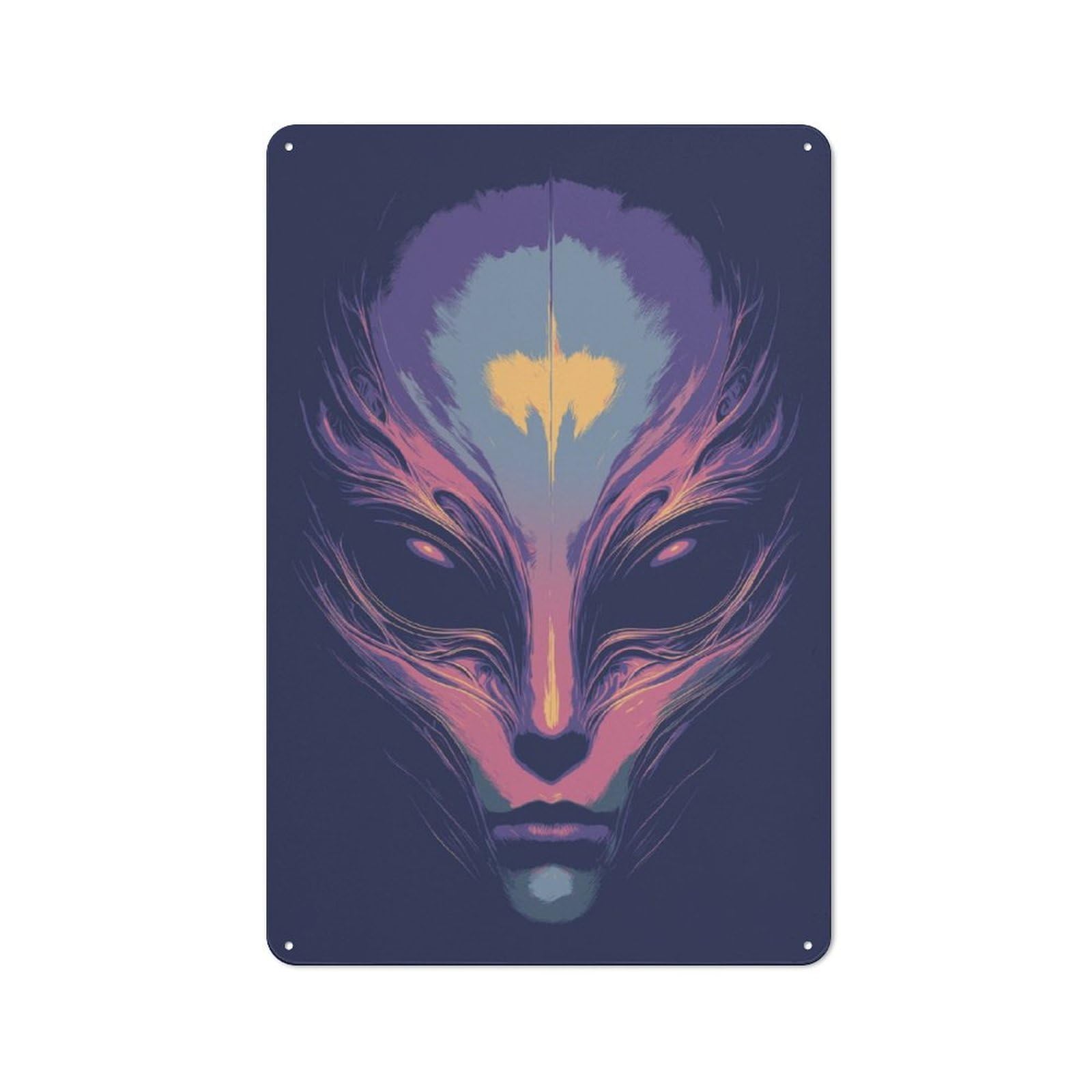 Junmoney Alien Industrial-Style Tin Sign 30X20cm For Pub Or Café, Suited To Pub Decor Enthusiasts