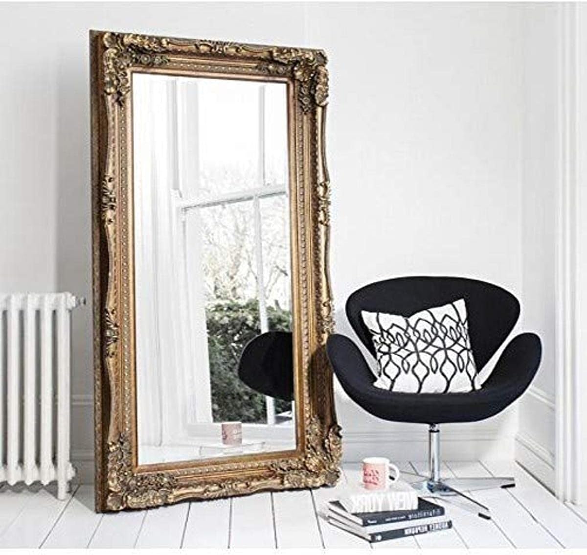 GL157-2 French Carved Gold Louis LEANER Mirror, Wood