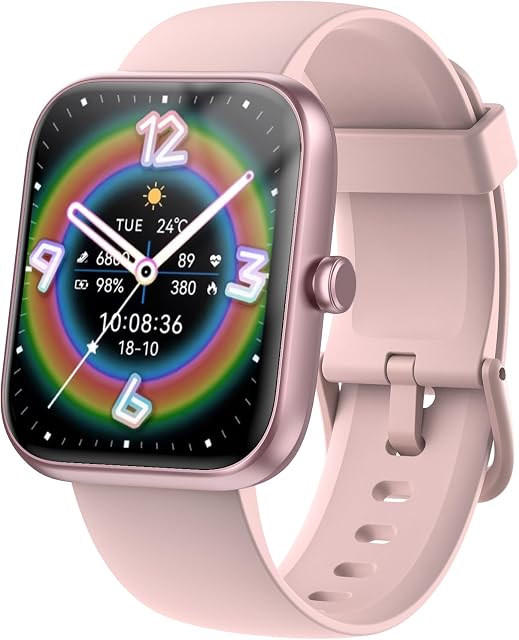 Montre intelligente pour hommes femmes avec appel Bluetooth, Alexa intégré, fréquence cardiaque & Moniteur de sommeil, 1.83" DIY Cadran montre de fitness avec 100+ Modes sportifs, IP68 Imperméable, Compatible avec Android iOS