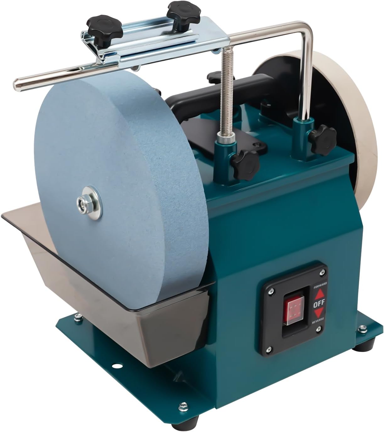 10'' Water Cooled Grinder, 240W 1425 RPM Water-cooled Knife Sharpening Machine Electric Knife Sharpener for Sharpening Chisels, Planer Blades