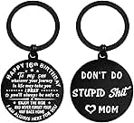 ENGZHI 16th Birthday Decorations for Boys, 16 Year Old Boy Birthday Gift Ideas for Son Grandson, Metal Keychain