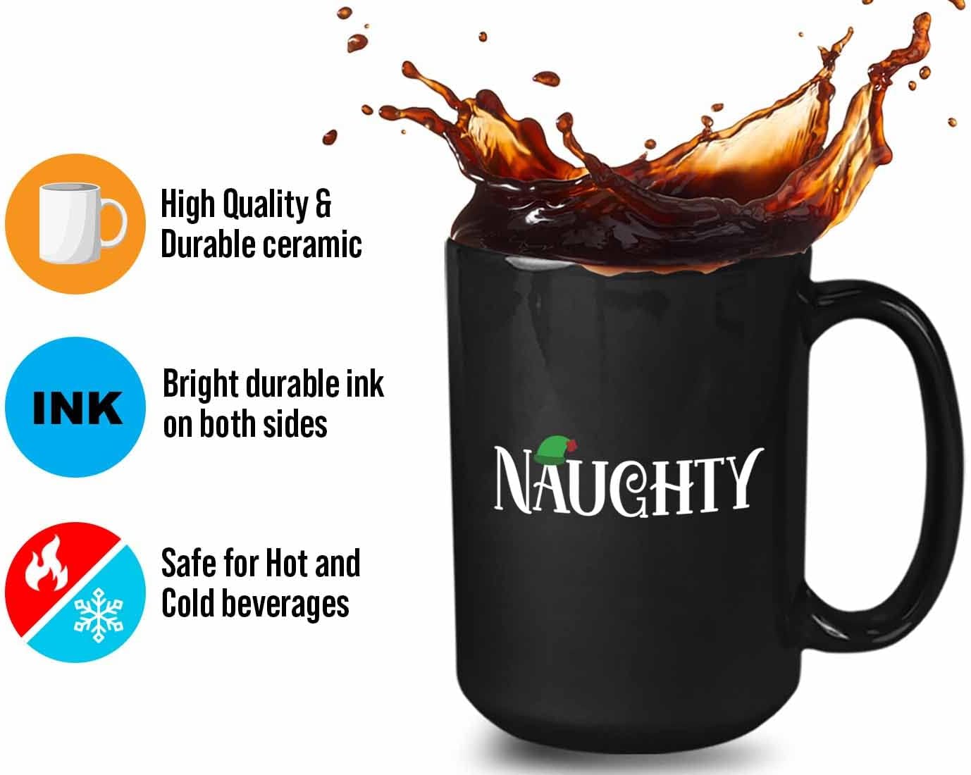 Bubble Hugs Naughty Couple Coffee Mug 15oz Black - Naughty - Funny Adult Humor Flirt Jokes Romantic Lover Soulmate Anniversary Winter Wedding Girlfriend Boyfriend