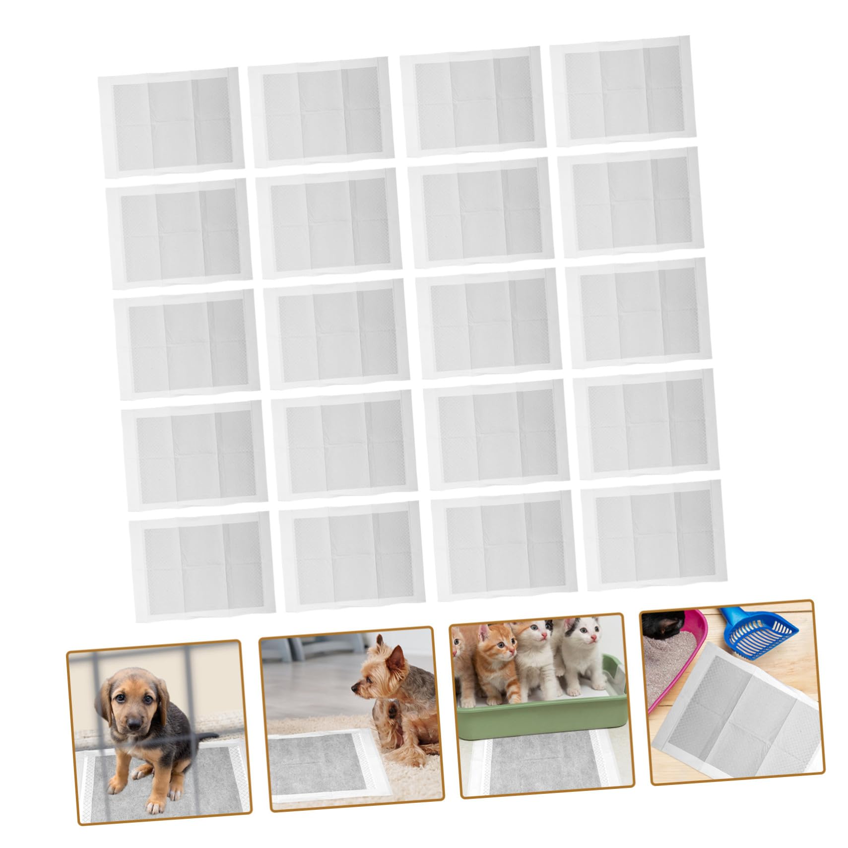 VICASKY 100stücke Puppy Trainingsunterlagen wasserdichte Hundetoiletten-Matte Hochsaugende Einweg-unterlagen für Hunde und Welpen