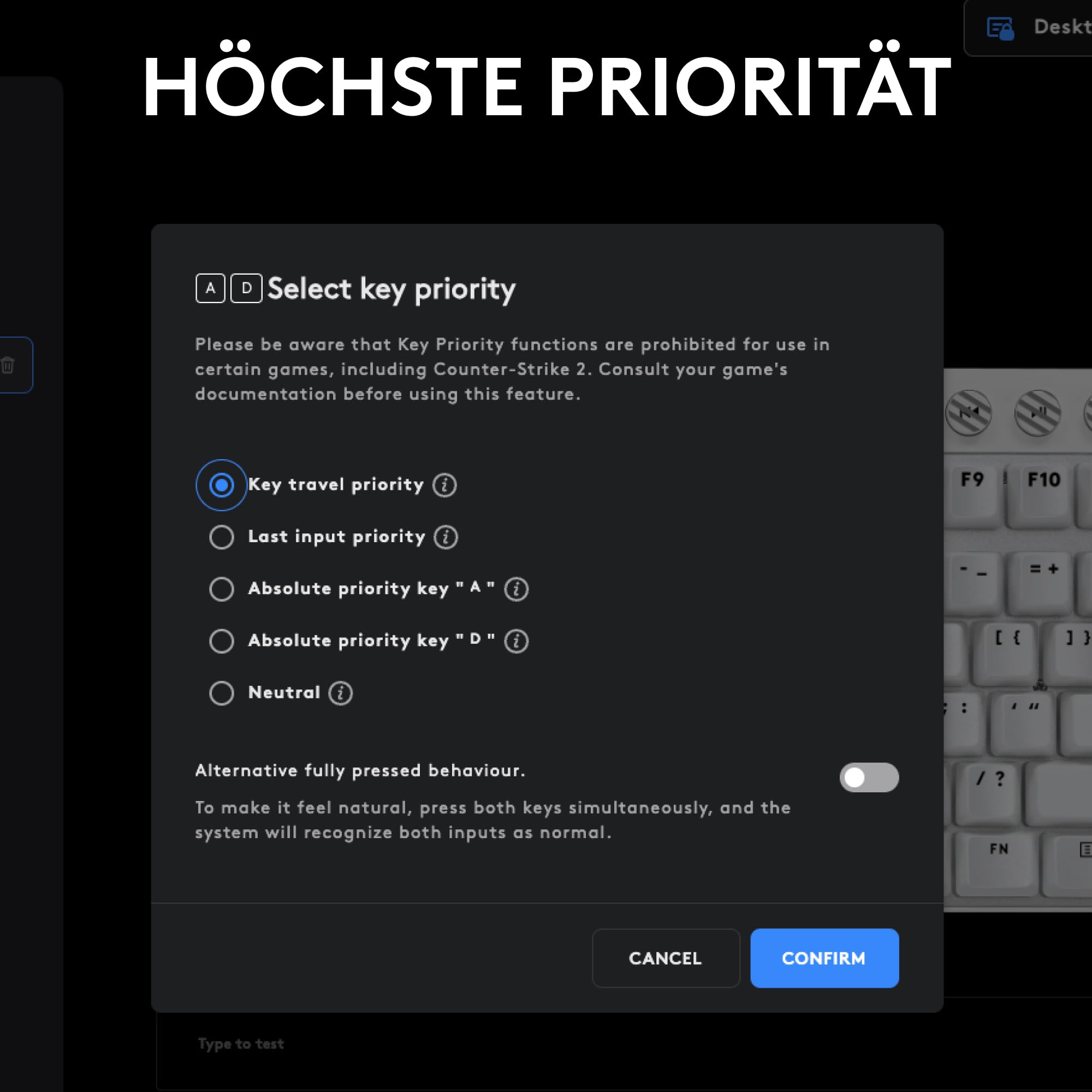 Logitech G PRO X TKL Rapid Tenkeyless kabelgebundene Gaming Tastatur mit magnetischen Analogschaltern, DEU QWERTZ - Schwarz