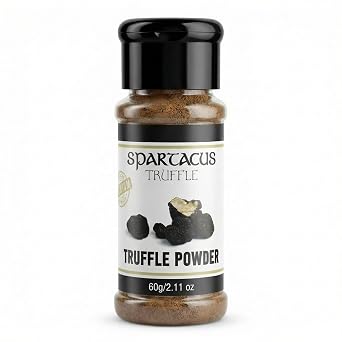 Spartacus Truffle Powder, Black Truffle Seasoning, Vegan Gourmet, 60 g | Just two ingredients, real summer truffle and millet, no salt added, ready to sprinkle for instant truffle zest at home