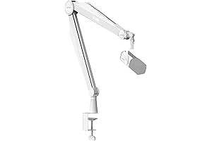 White Microphone Stand for Yeti and Similar Microphones by CAPTAIN