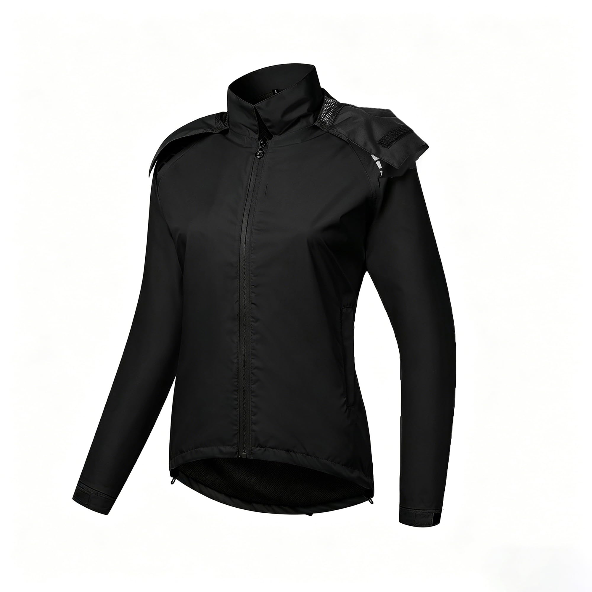 Giacca da Ciclismo Donna, Leggera Traspirante Giacche Donna Antivento, Giacca Impermeabile con cappuccio, Sportivo giacca a vento per Ciclismo Running Moto passeggiate