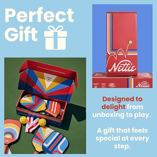 Miniatura 9 de Nettie Pickleball Co. - Pickleball Paddle Set of 2  Fun Pickleball Paddles  2 Lightweight Honeycomb Core Pickleball Paddles  Includes 2 Pickleball