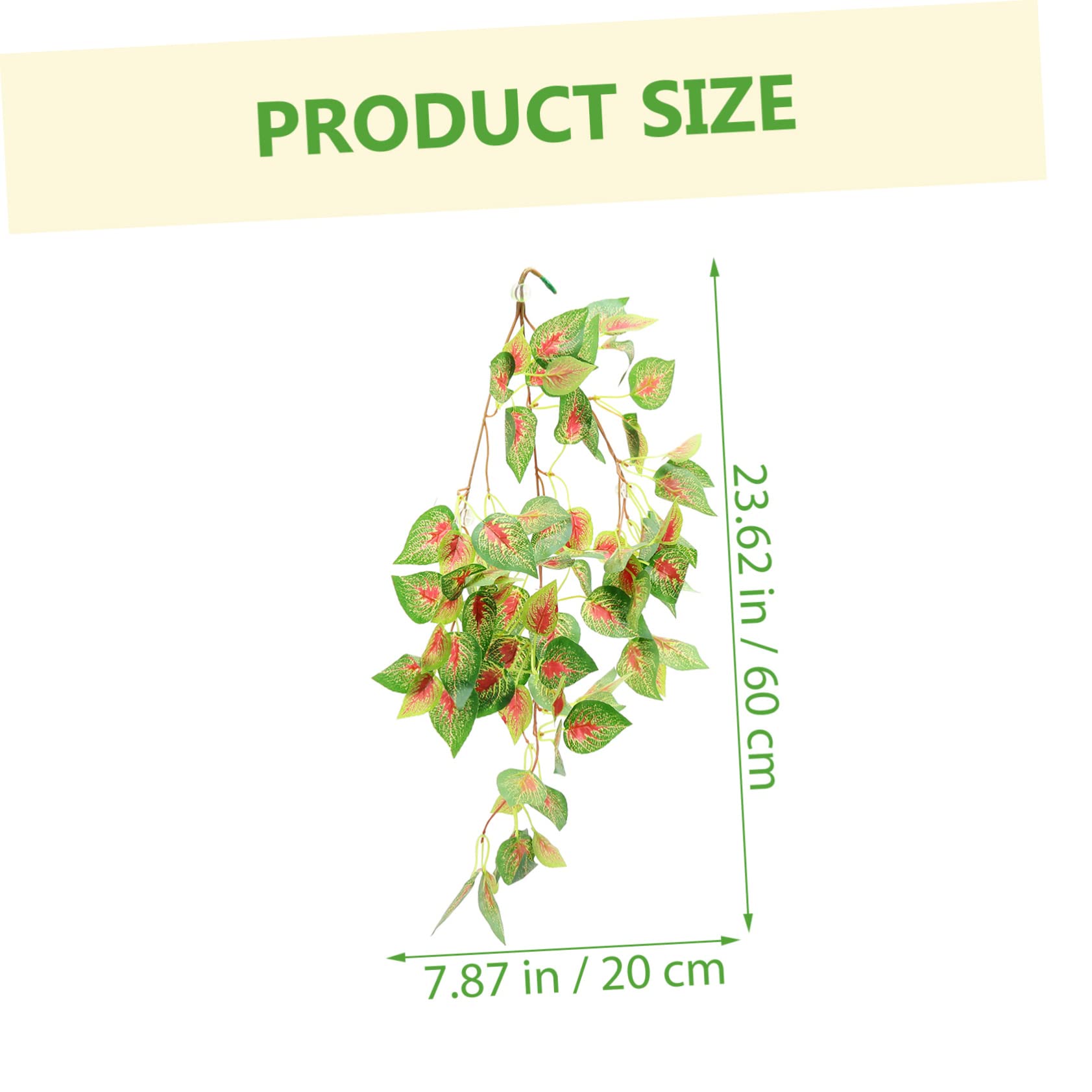 HOUDERCO Snake Tank Accessories Plastic Fake Plant for Reptile Cage Decorative Faux Leaves