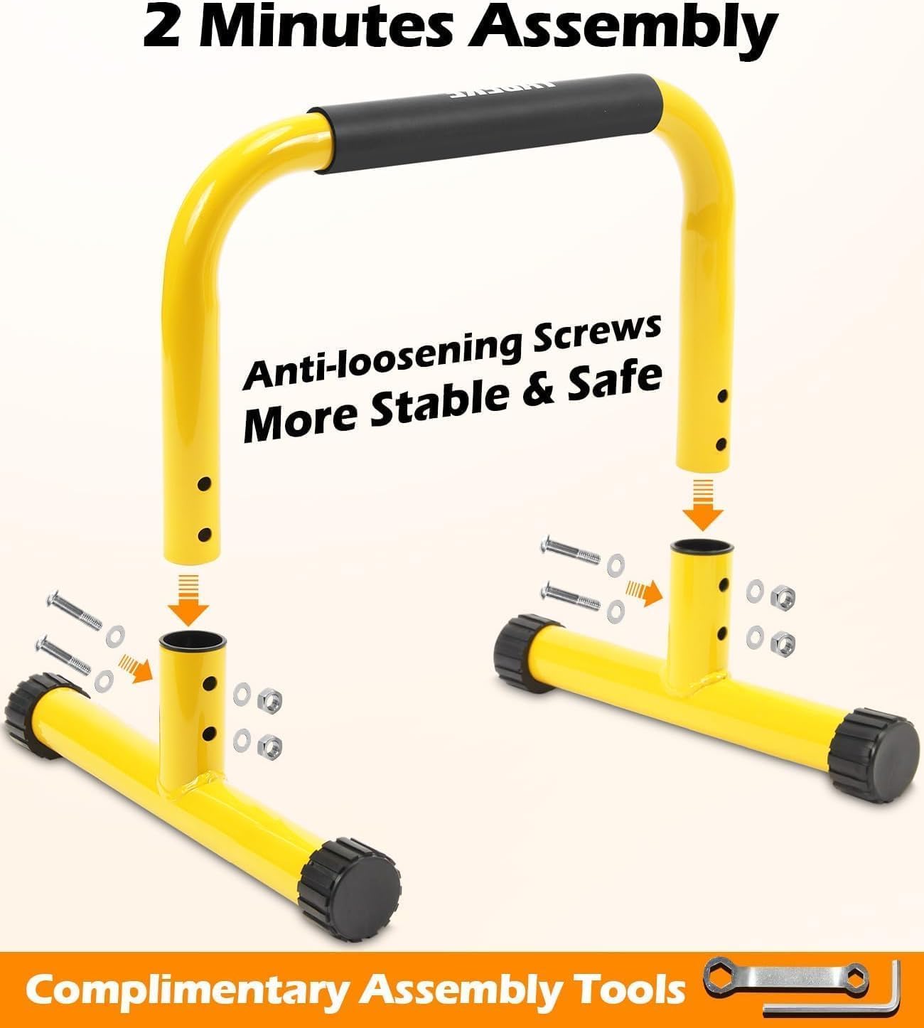 Hcosmy Dip Bar for Home, Push Up Bars Strength Training for Handstands, Full Planche & Dips, L-sit, Calisthenic, Push Up Stands Handle for Floor Workouts Calisthenics Equipment