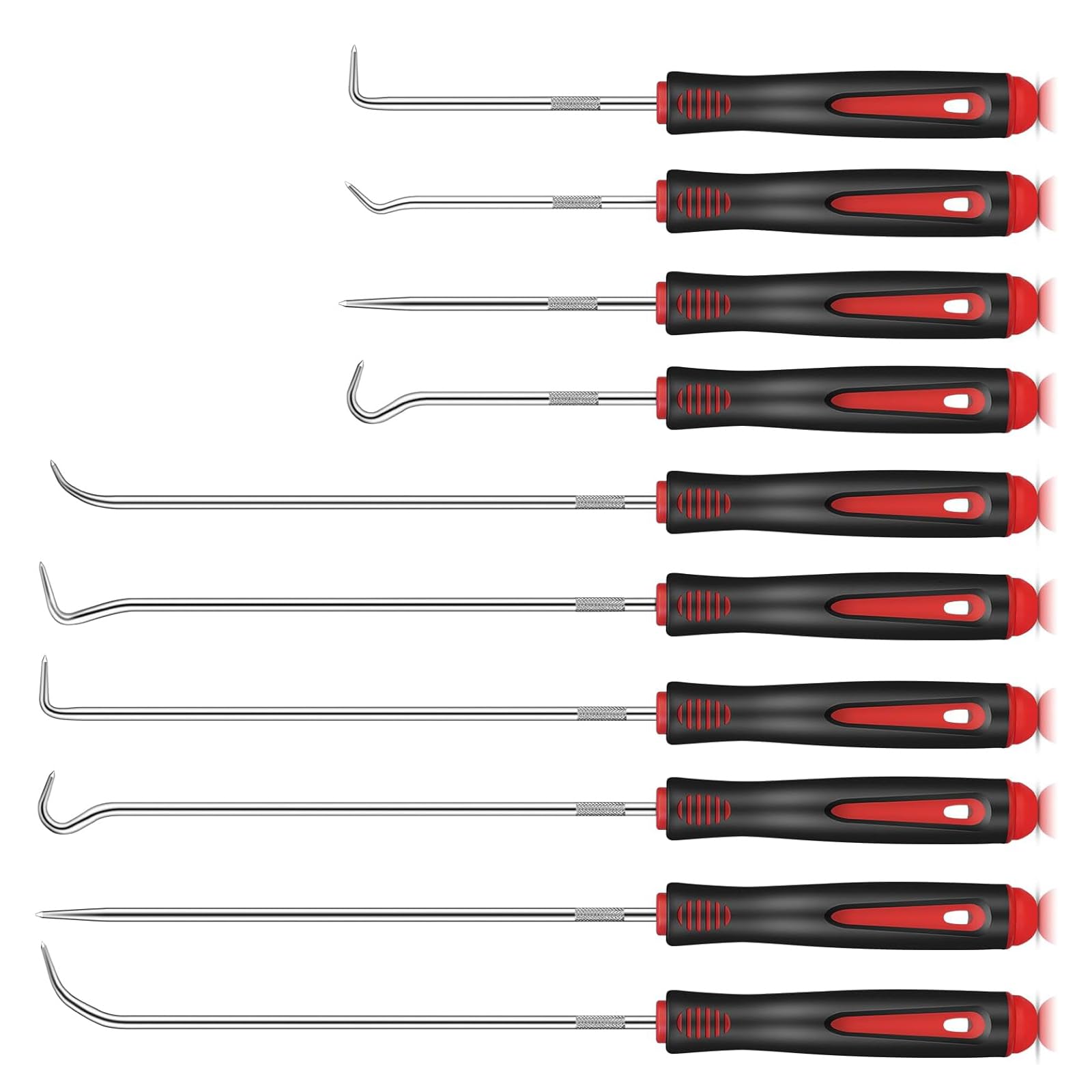 Foonary Set di 10 anelli di tenuta dell'albero, attrezzi universali di precisione per anelli di olio, guarnizione per auto, tubo di smontaggio (24 cm e 16,5 cm)