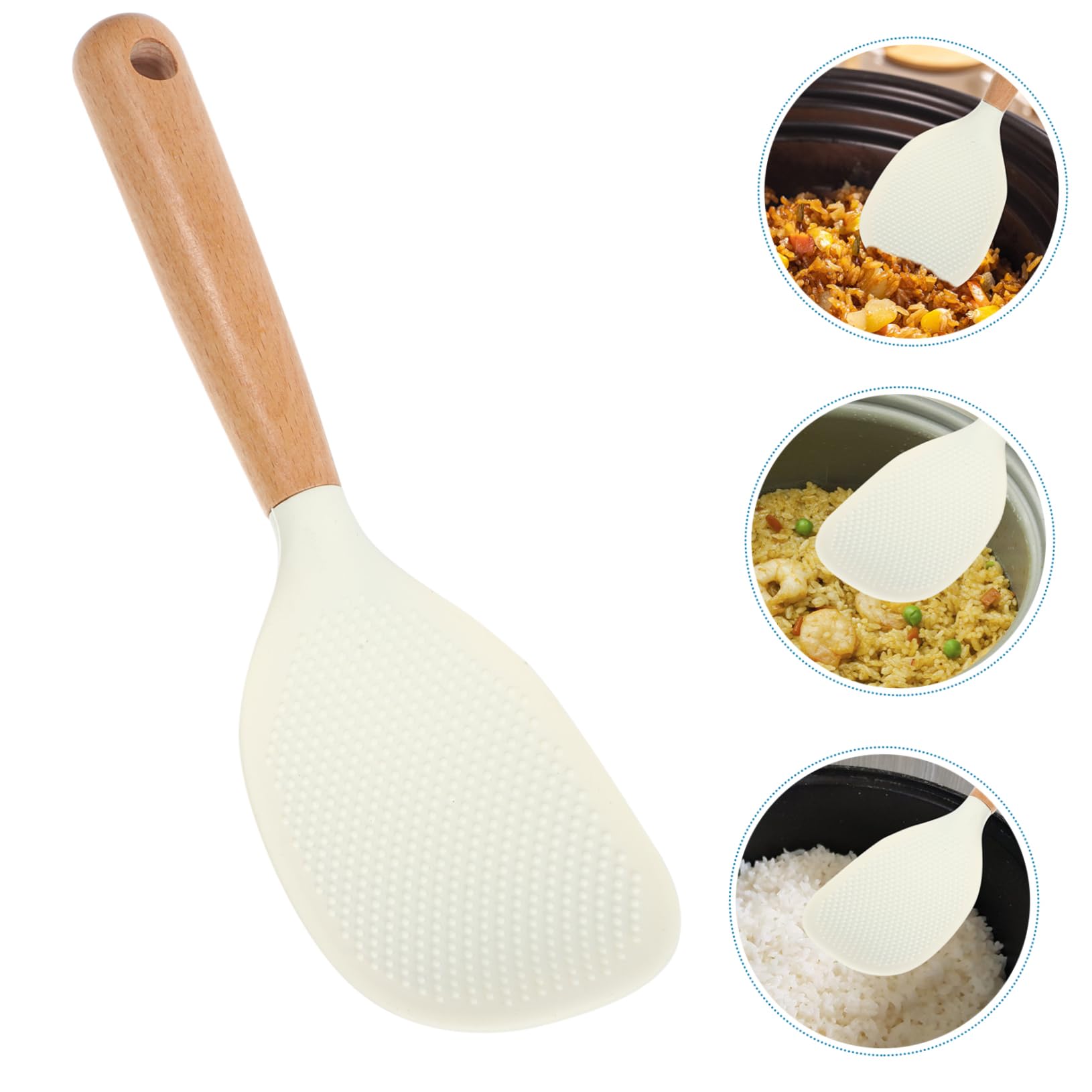 2 Palette Per Riso Antiaderenti - Cucchiaio In Plastica Bianco Per Cucina - Foto 6