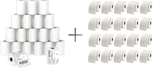 MFLABEL 20 rollos de etiquetas térmicas directas de 4 x 6, 250 etiquetas1 rollo y 20 rollos de etiqueta térmica de envío 4 x 6 para 4XL