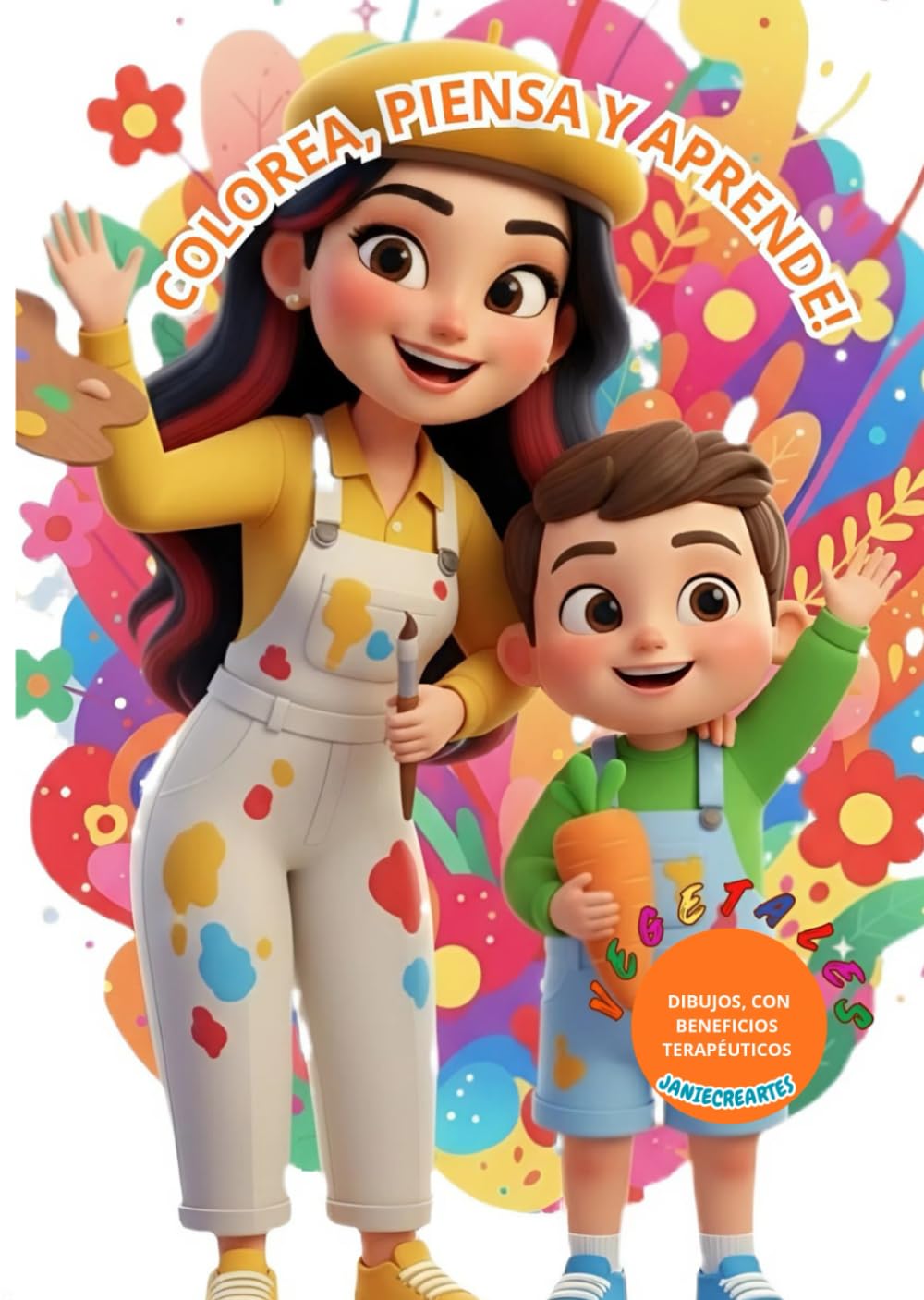 COLOREA, PIENSA Y APRENDE: Dibujos para colorear, con beneficios terapéuticos
