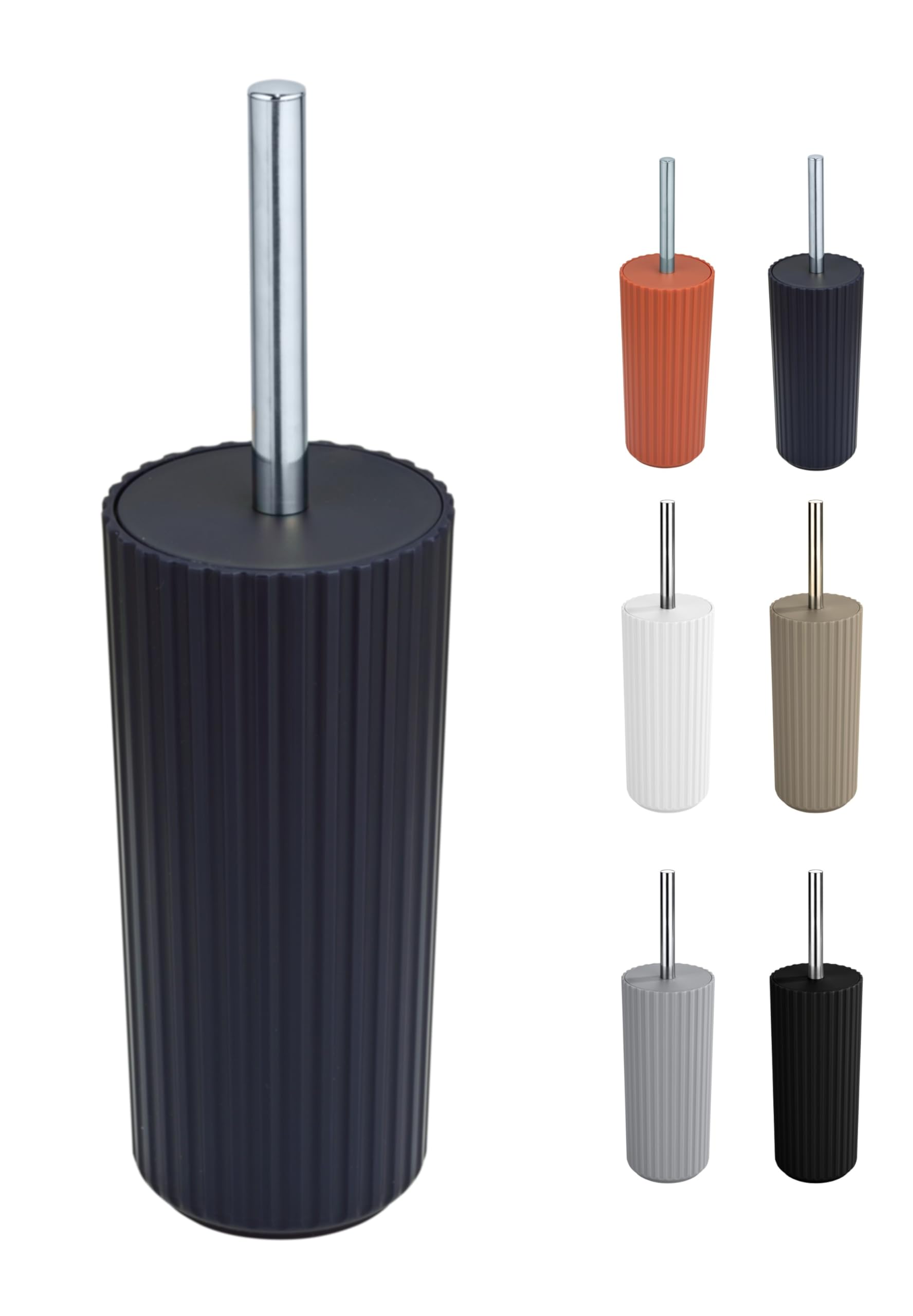 WK Alstar Enclosed Toilet Brush and Holder (Dark Blue)