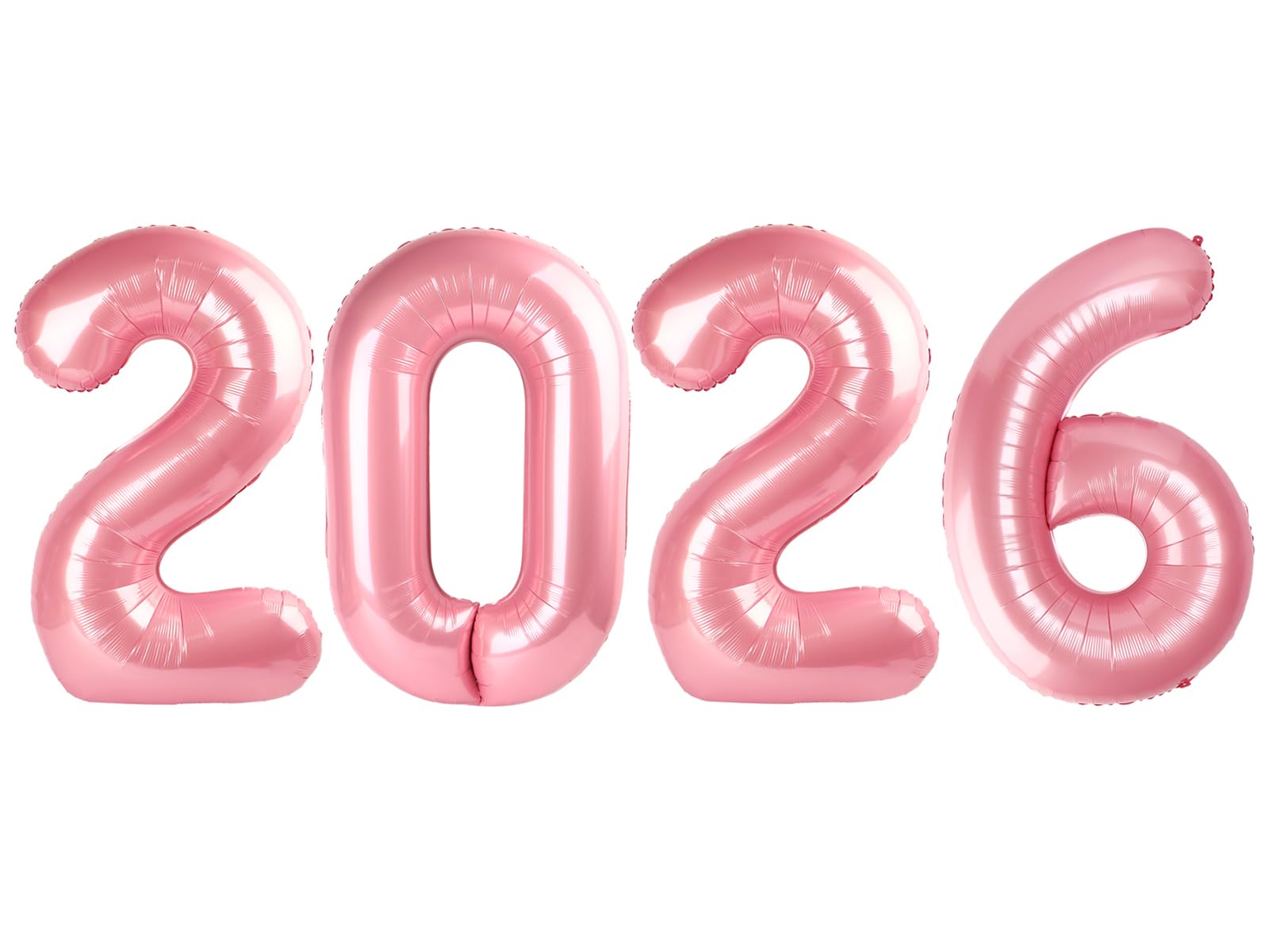 Mluchee 2026 Number Balloons 40 inch Pearl Pink | Foil New Year Party Decor - main product image