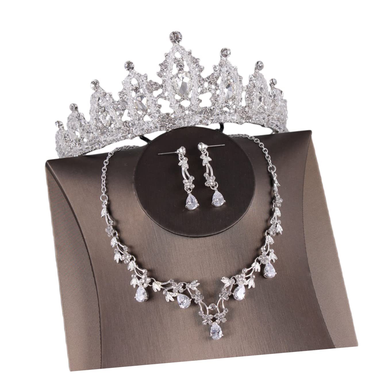 SHERCHPRY 1juego Conjunto De Joyería De Novia Collar De De Circonio Pendientes y Caja De Joyería De Boda Elegante Para Eventos Especiales