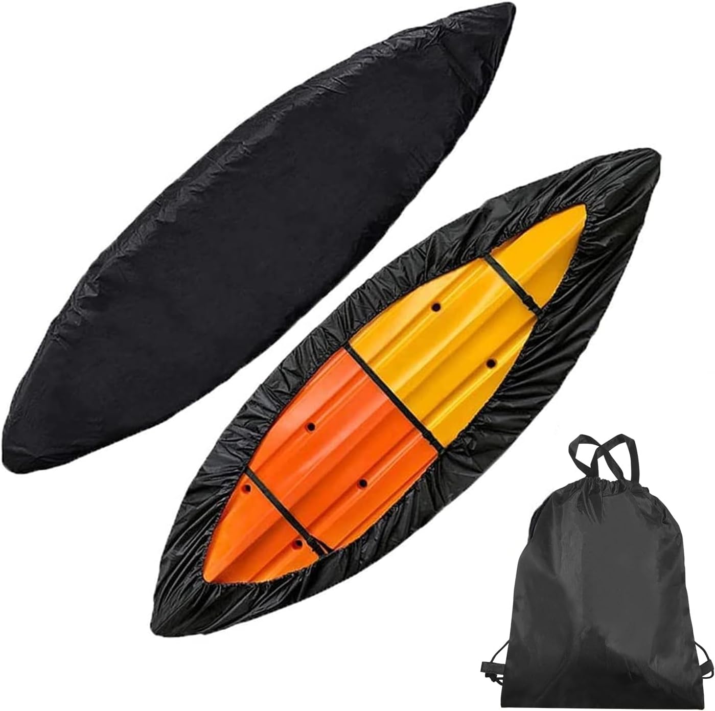 420D Durable 2.6m-6m/7.8-18ft,7 Sizes, 9 Color Durable Kayak Cover Canoe Cockpit Dust Cover, Waterproof UV Sunblock Shield Protector for Fishing Boat,Kayak,Canoe,Paddle Board