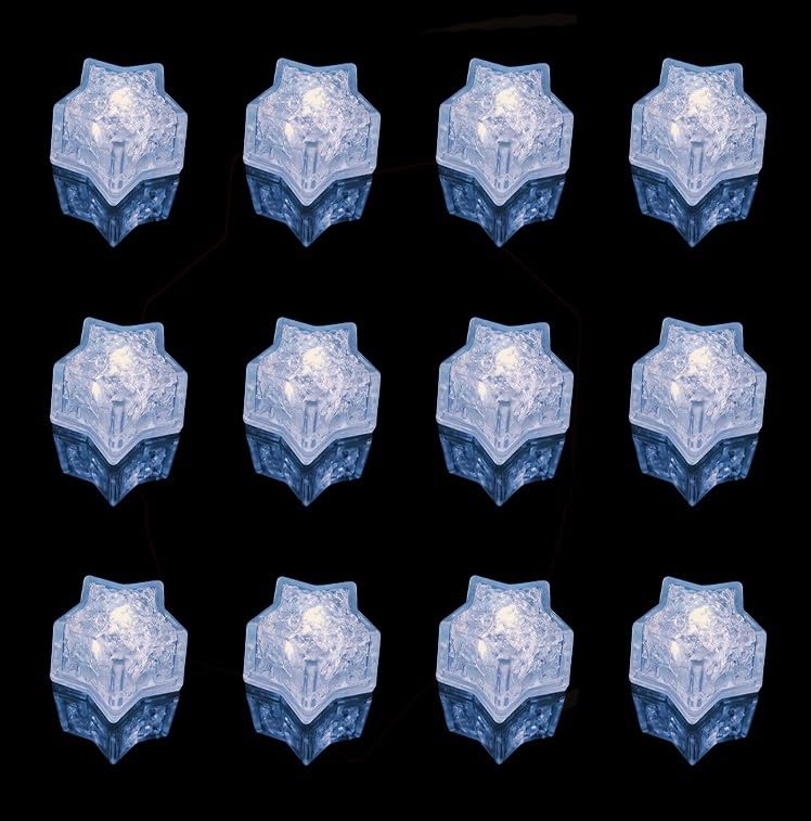 12 Pcs Colorful Led Ice Cubes Sensor Waterproof Ice for Drinks Bar Supplies Halloween Christmas Wedding Home Decoration Party