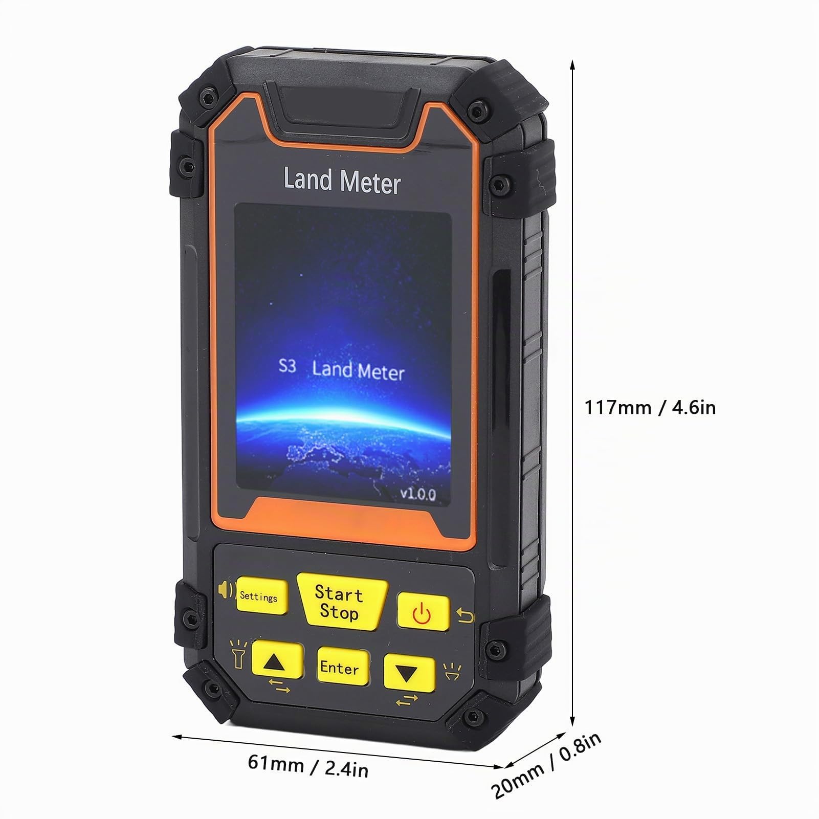 Mémètre de Terrain, écran de Couleur 2,4 Pouces GNSS Mandheld Mandheld Manding, Mini Outil de Mesure de la Zone GPS de L'arpenteur GPS Portable, la Pente, la Mesure à Distance