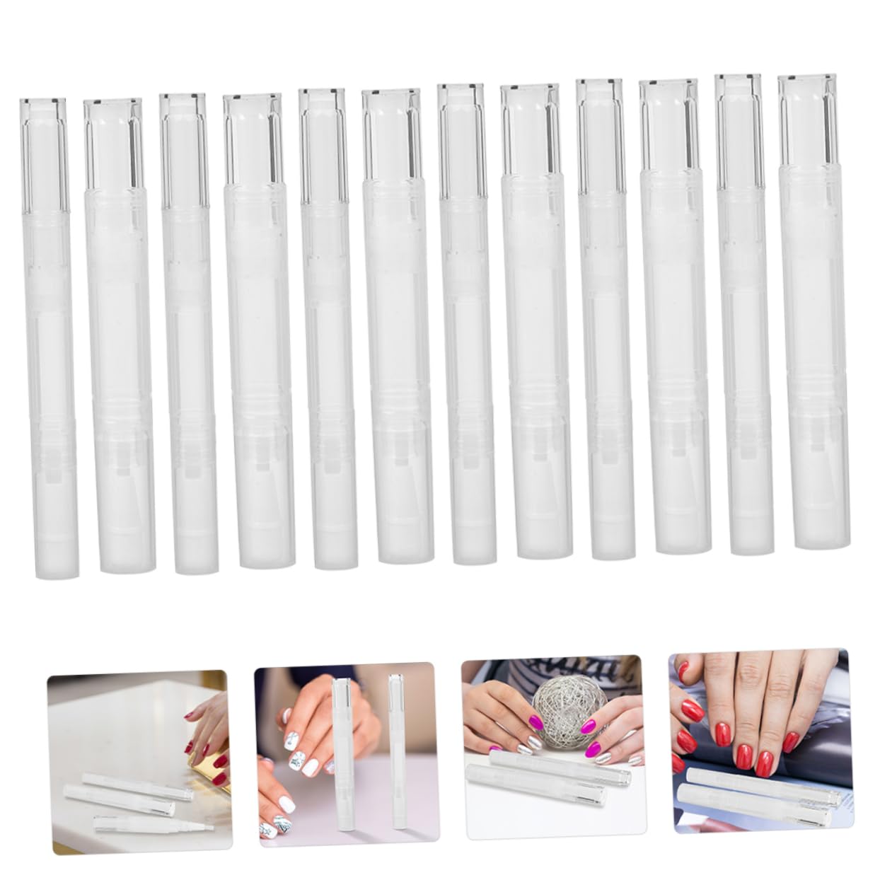 FOMIYES 60 Piezas Embalaje De Lápiz De Esmalte De Uñas De Aceite De Uñas Vacías Bolígrafo para Cutículas Pluma De Aceite para Cutículas Vacía Aceite Nutritivo Relleno Páginas