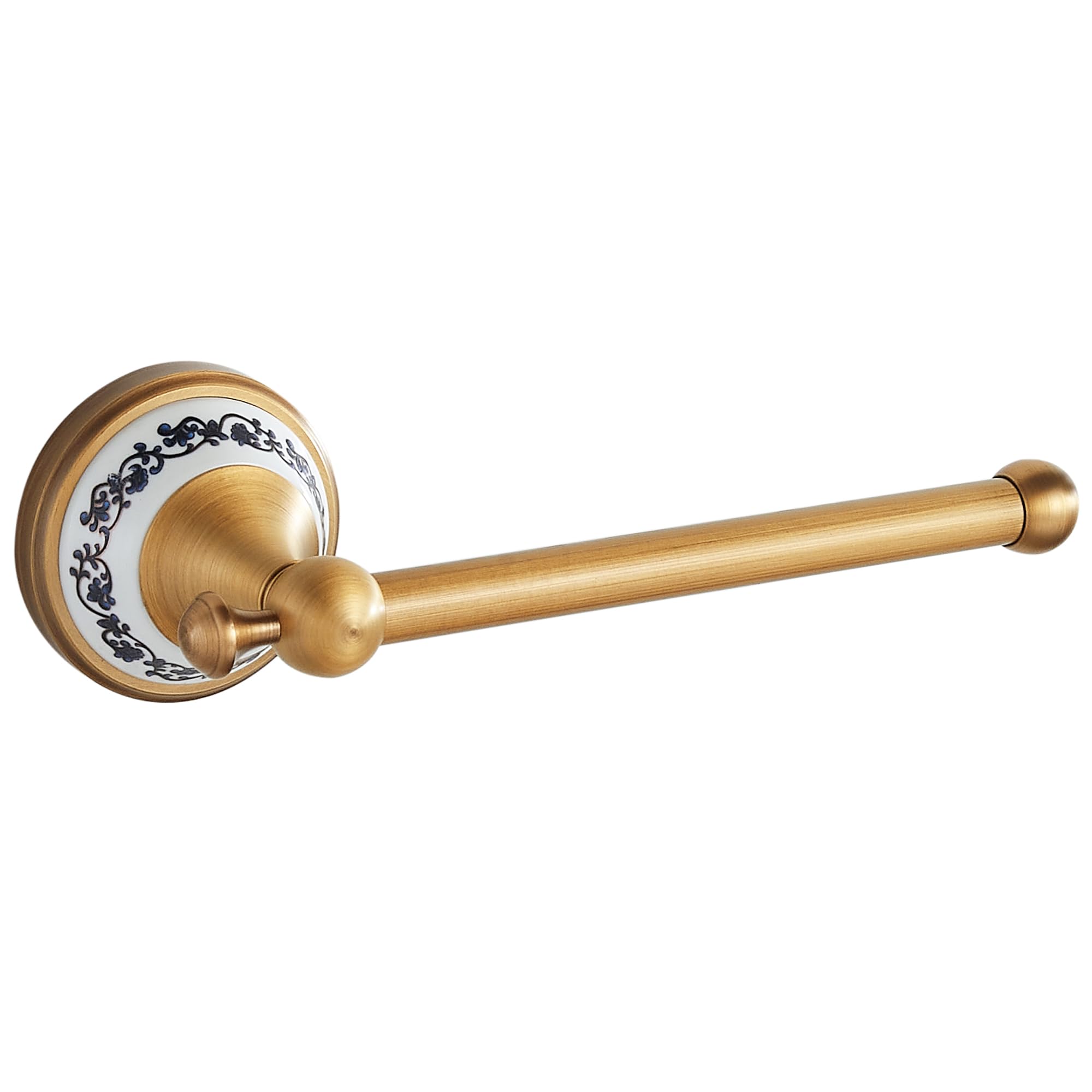 Peonybath Toilet Paper Holder Bathroom Toilet Paper Roll Holder Antique Bronze Brass Wall Mounted Bathroom Hardware Accessories,Porcelain Design