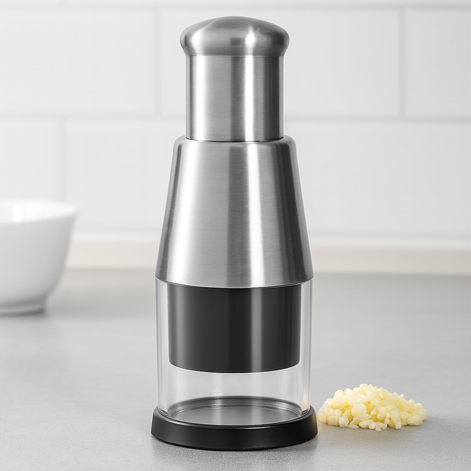 PANCA Garlic Crusher & Manual Garlic Chopper | Stainless Steel Garlic Press Mincer & Garlic Cutter for Garlic, Ginger, Onion & Chilli | Heavy Duty Hand Press Kitchen Tool | Food Prep Gadget-picture-16