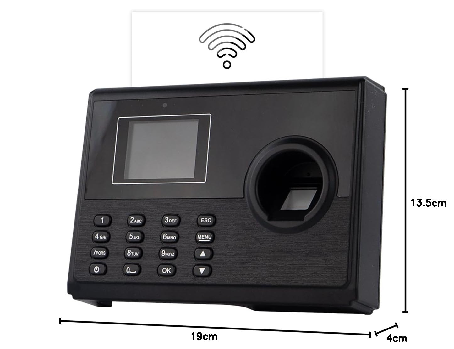 HDWR TimeLok-400NWEP Zeitnehmer, LAN + WiFi, Web, P2P, Fingerabdruck, RFID-Kartenverifikation, Pin, 125 kHz, bis zu 3.000 Mitarbeiter, bis zu 100.000 Logs, 12V Stromversorgung, intuitive Bedienung