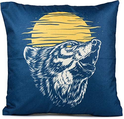 Puccybell Federa per cuscino con lupo e animali