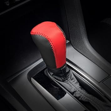 Shift Knob Cover Compatible with Civic 2016-2020 Black Red