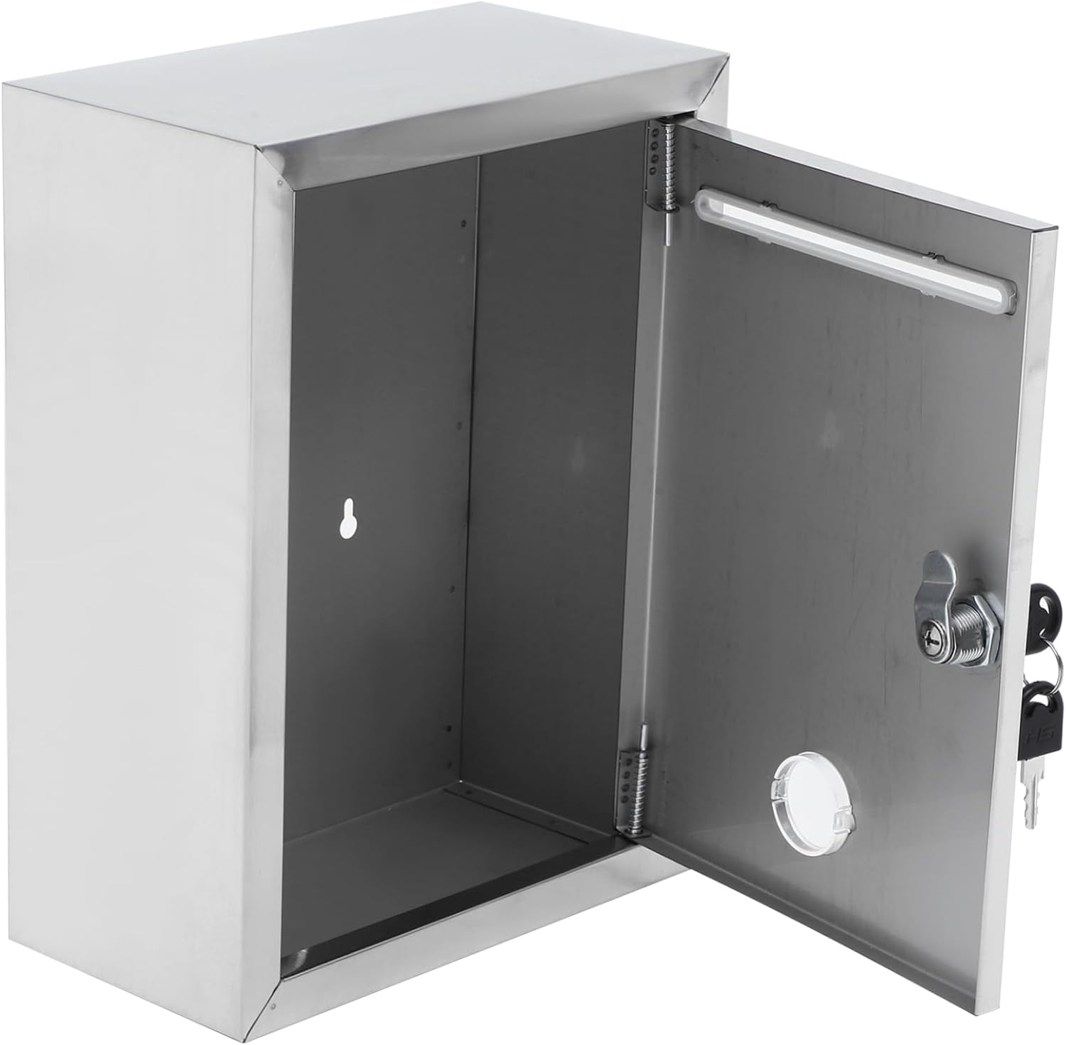 Mikikit Hanging Wall Mount Mailbox Suggestion Box with Lock Multifunctional Feedback Donation for Offices Schools and Public Spaces Rustic Style Design