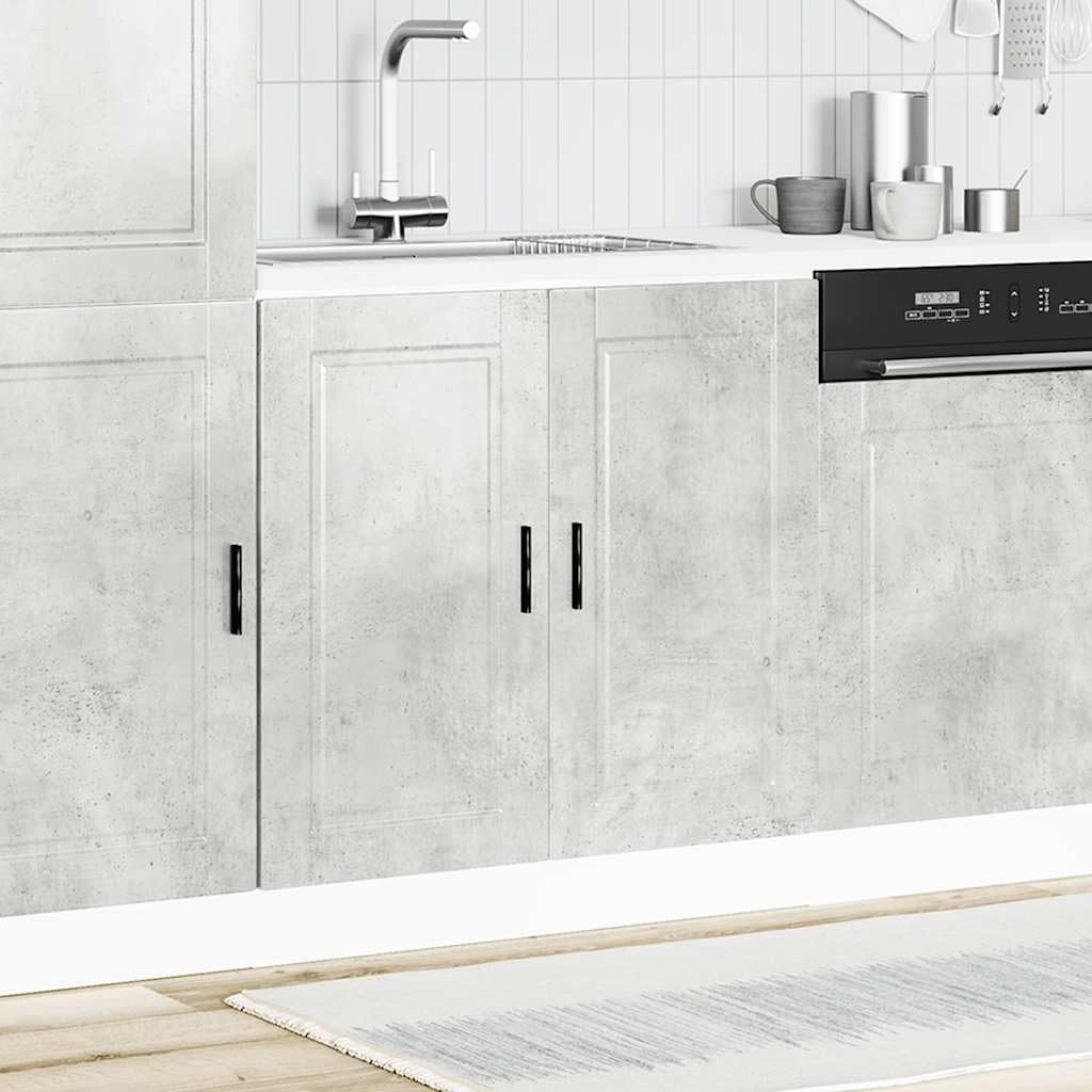 vidaXL Mueble base lavabo Porto gris cemento 80 x 46 x 81,5 cm