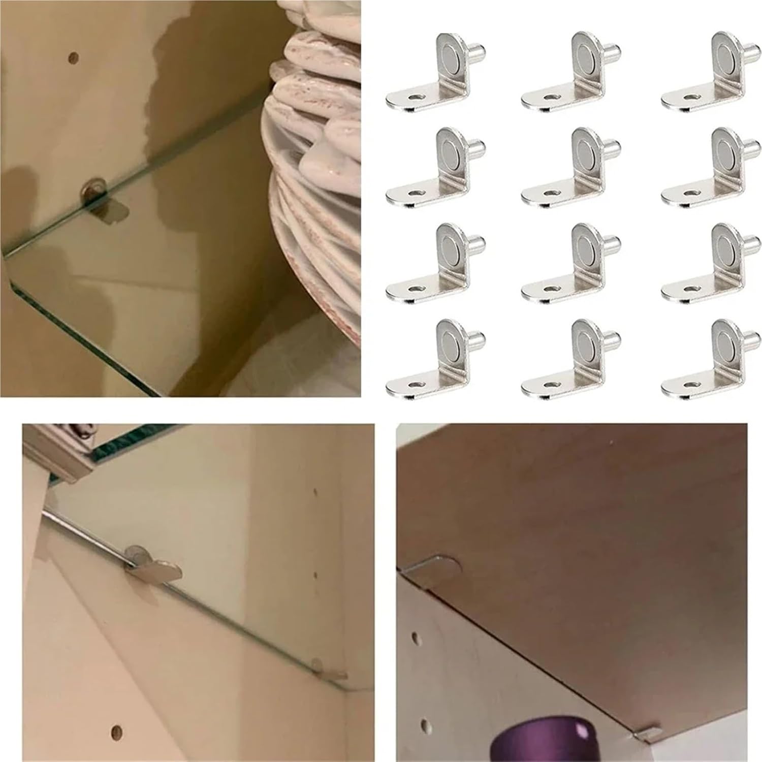 Shelf Pegs 80Pcs Shelf Brackets Support Studs Pegs 5mm Metal Pin Furniture Shelf Wall Mount Bracket Holder for Shelves