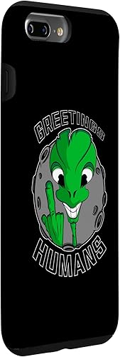 Vista 21 de iPhone 13 Pro Alien Space Meme Greetings Humans Funny Alien Space Case