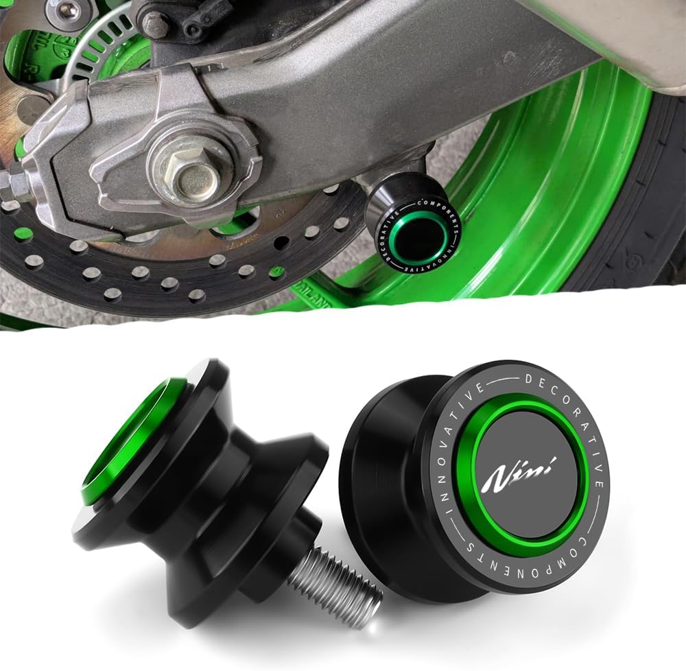Motorcycle 8MM Swingarm Spools Sliders Fit For Ninja500 Ninja400 Ninja650 2023 2024 + Ninja 400 500 650 ZX6R ZX10R 1000 SX Rear Stand Frame Sliders ninja Swingarm Spools Accessories BK