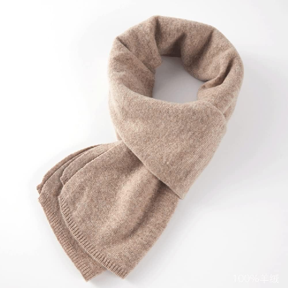Small Scarf Men and Women Autumn and Winter All-Match Short Wool Scarf Warm Couple(Black)