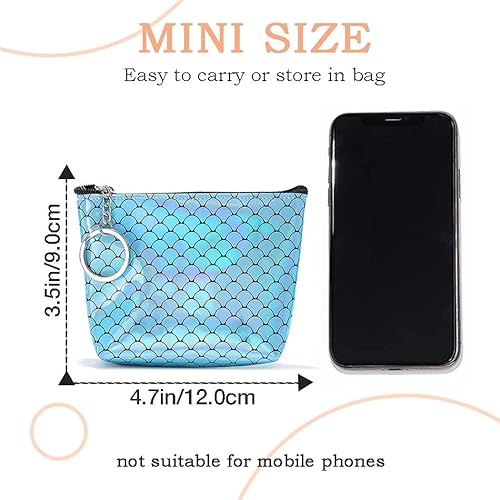 Miniatura 4 de Yokawe 3 monederos hologramas, monedero con cremallera, monedero pequeño, monedero con láser, monedero, Monedero