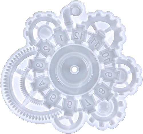 Miniatura 5 de Moldes de reloj hechos a mano con forma de engranaje mecánico grande, moldes de silicona, molde epoxi para adornos de resina, fabricación de joyas