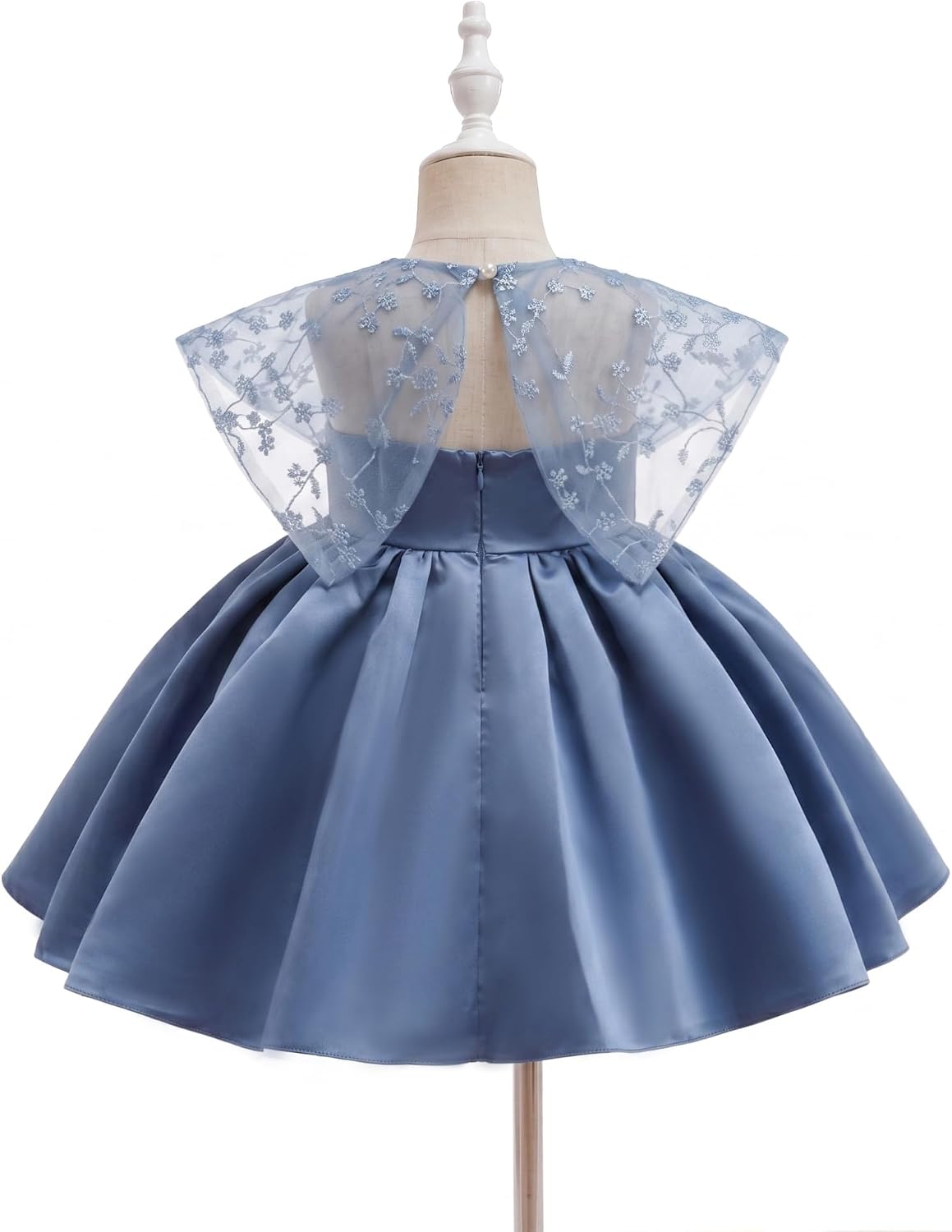 Toddler Baby Flower Girl Dress Wedding Pageant Birthday Party Lace Embroidered Formal Ball Gown Dresses image 4