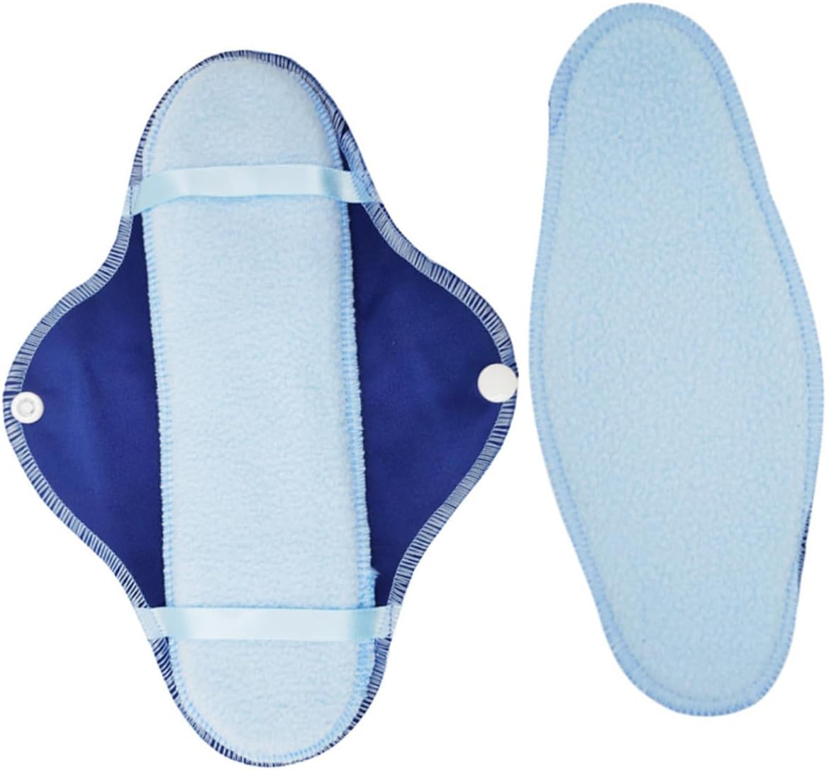 24pcs Breathable Plush Menstrual Pads Washable Sanitary Towel Reusable Cloth Sanitary Towel