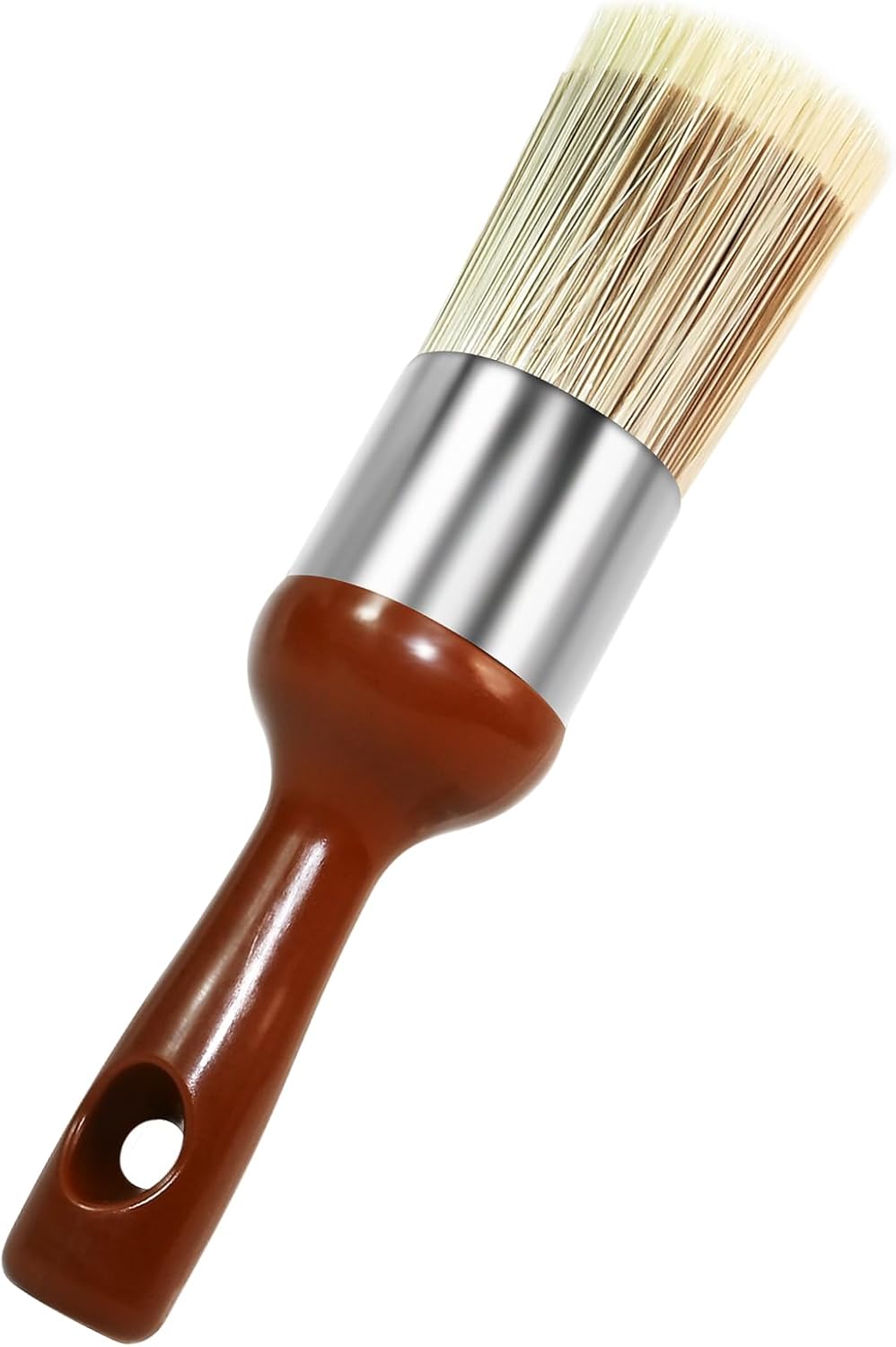 Horse Hair Brush for Leather and Furniture Salve - Durable Wax Brushing Tool with Comfortable Handle for Home Leather Cleaning （Long Handle）