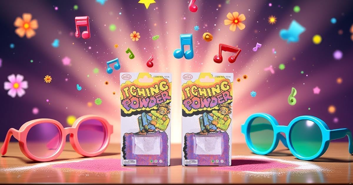 2Pcs Purple Helpful Funny Powder Safe Broken Glass Itching Powder Feminine Powders Ength of Product is 14cm and the Width is 7.5cm Easy to Carry