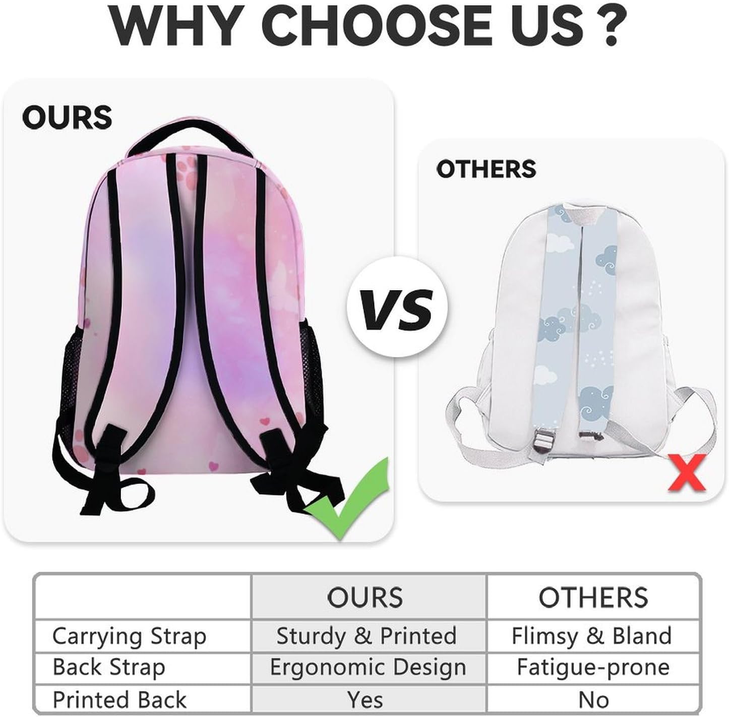 Cat Backpack for Girls, 17 Inch Cute Kids Backpacks for Elementary School, Pink Large Capacity Animals School Bag for Kindergarten