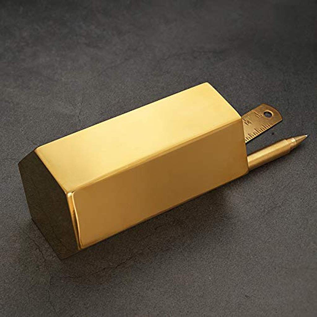 Porte-Stylo - Porte-Stylo en métal en Laiton électrolytique rétro Étudiant en Affaires avec Collection Souvenir Stockage de Bureau personnalisé