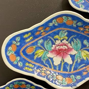 Amazon.co.jp: 中国 19-20世紀 青いお皿 清朝 シノワズリ