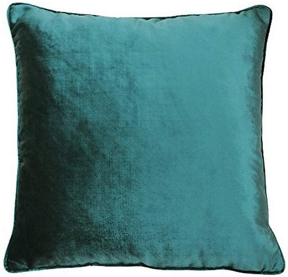 Paoletti Luxe Velvet Piped Feather Filled Cushion from B&Q