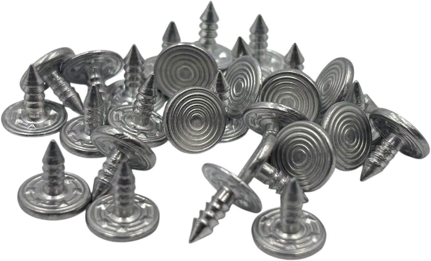 REENA Imported 50 pc Antique Copper Set No-Sew Metal Pattern Tack Snap Jeans Buttons 100% Copper Metal Color (50)