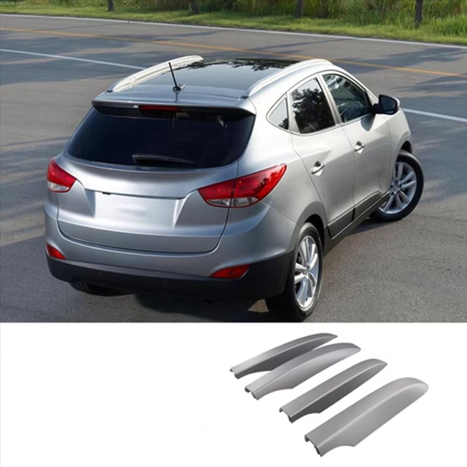 Roof Rack Rail Cap for Hyundai for IX35 for Tucson 2011 2012 2013 2014 2015 Roof Rack Cover Luggage Cover-Half-View Sunroof 872612S000