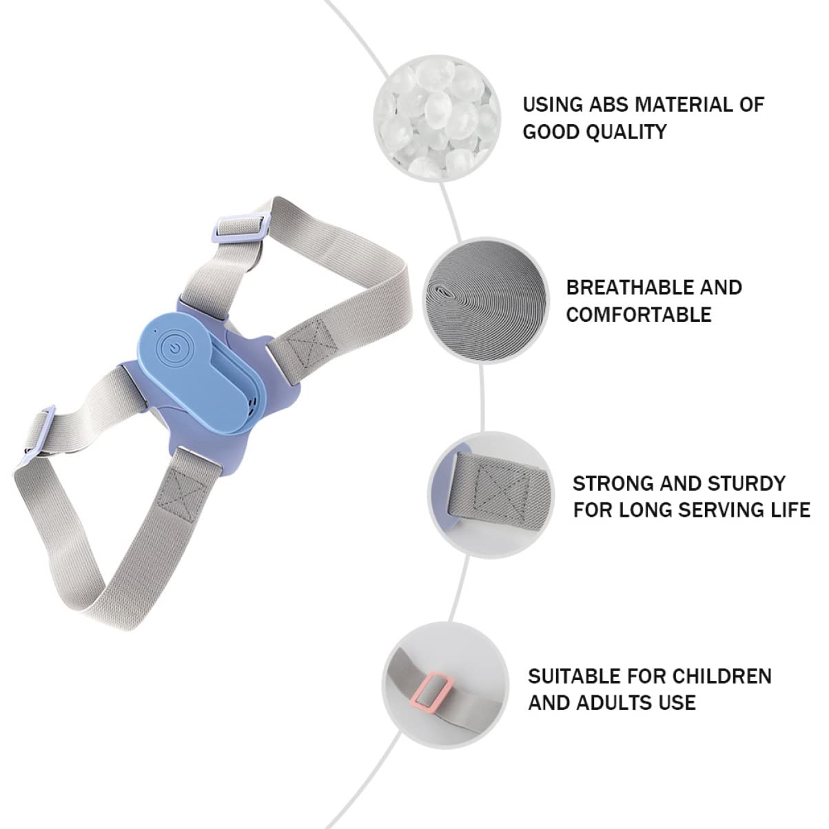 Healeved 1 Set Posture Belt Body Posture Corrector Belts Belt for Sling Carrier Posture Strap Smart Posture Decompression Belt Brace Hunchback Humpback Belt Blue Abs