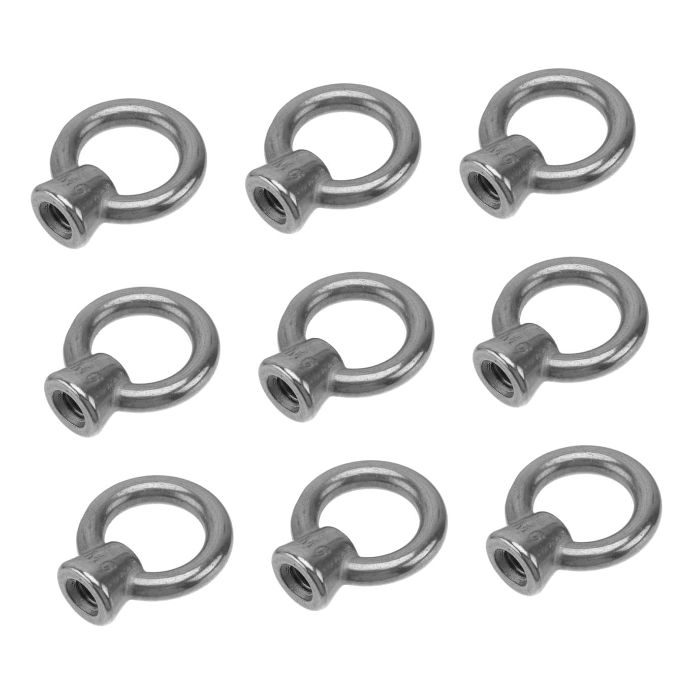 10pcs Stainless Steel Lifting Eye Nut M6 Ring Nut for Lifting
